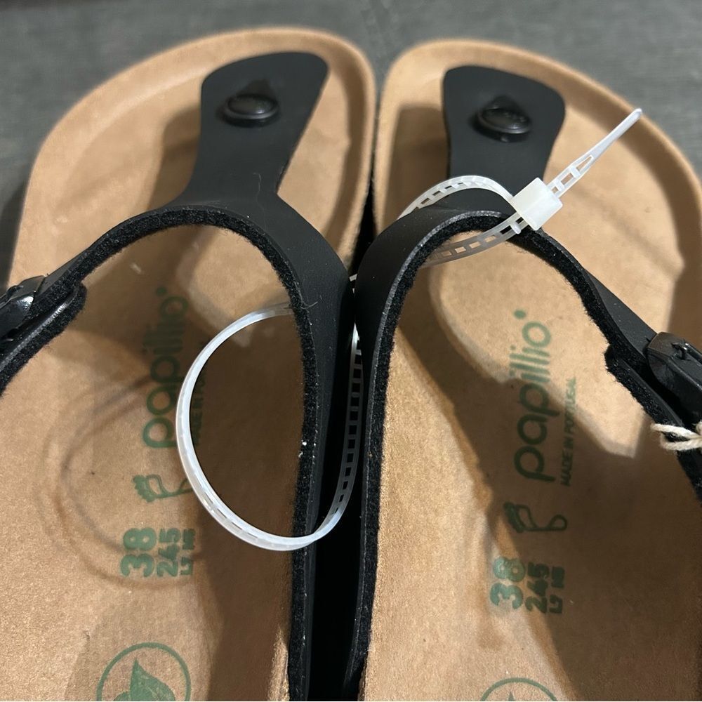 PAPILLIO by BIRKENSTOCK Gizeh black platform sandals shoes women’s eur 38 new - Picture 3 of 8